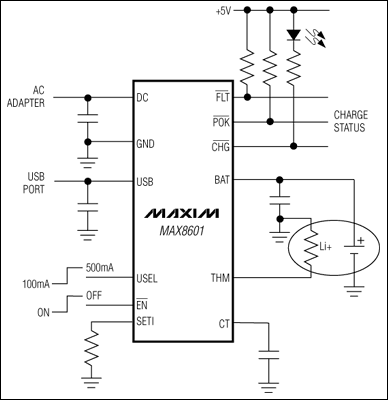 MAX8600,MAX8601:典型工作電路