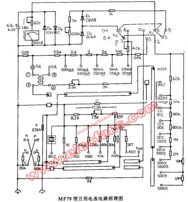 MF79萬用表原理圖