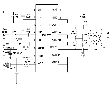 圖3. MAX2683應用電路原理圖