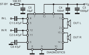 TDA7375典型應用電路