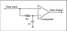 Figure 4. A simple data-slicer circuit for restoring binary logic levels.