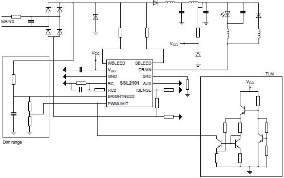 市電接入SSL2101驅動電路應用圖