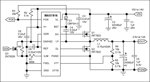 圖1. MAX1917實現2.5V電源輸出