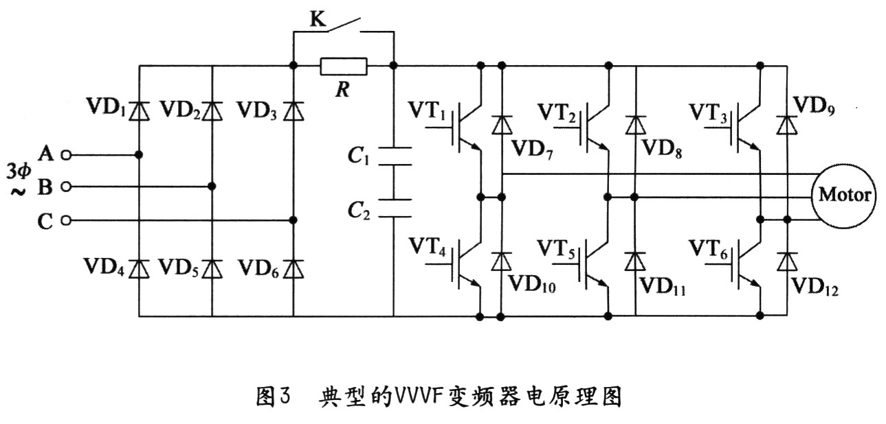 VVVF變頻器的電原理圖