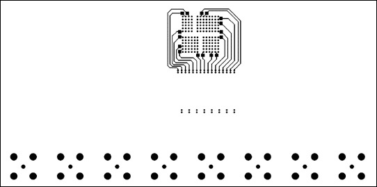 Figure 4-4. DS3154 quad-port,  T3/E3 LIU layout—bottom conducting layer.