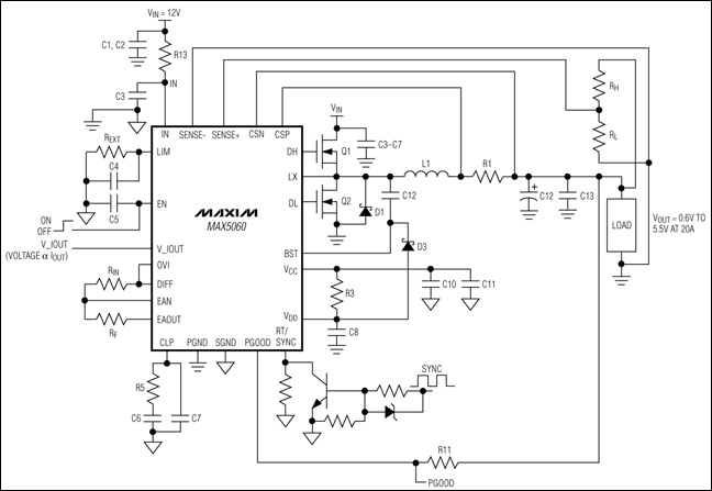 MAX5060,MAX5061:典型工作電路