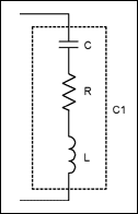 圖1A. 非理想電容模型 