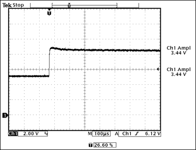 圖7. 晶體管斷開時，Q1集電極的波形(VIN = 12.5V)