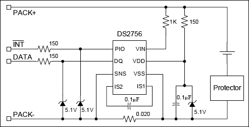 DS2756：典型工作電路