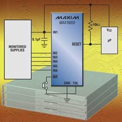 Multivoltage monitor with integrated reset timing in a space-saving package.