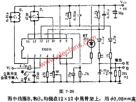 D3301調頻立體聲解碼電路的應用  www.1cnz.cn