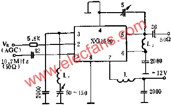 XG1590作10.7MHZ放大電路的應(yīng)用  www.1cnz.cn