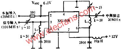 XG1590作100MHZ混頻器的應(yīng)用  www.1cnz.cn