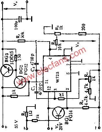 可調(diào)電壓,電流應用線路圖  www.1cnz.cn