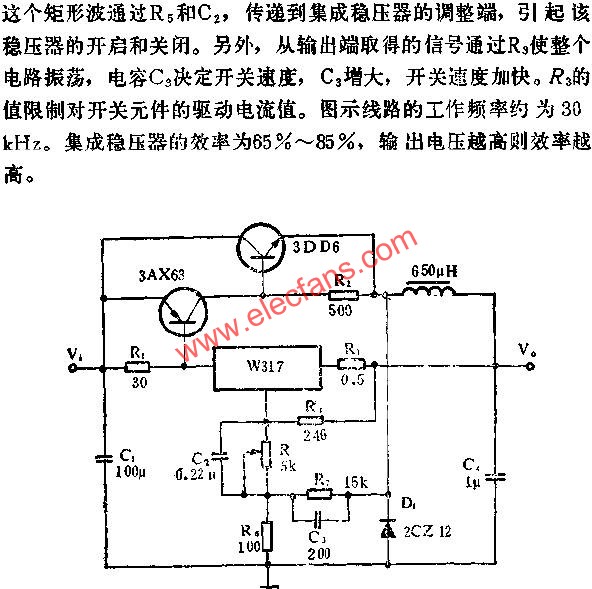 開關式穩壓電源應用線路圖  www.1cnz.cn