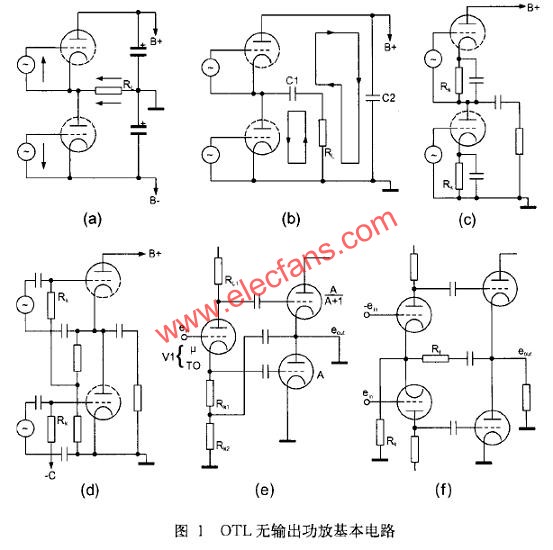 電子管OTL功放電路圖  www.1cnz.cn