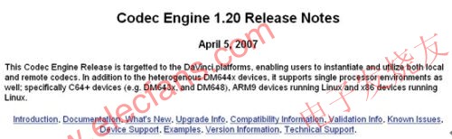  Codec Engine 1.20 Release Notes截圖 www.1cnz.cn