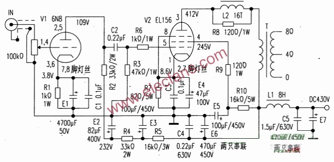 EL156自制電子管功放  www.1cnz.cn