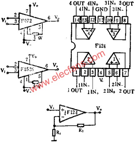 運放典型接線圖  www.1cnz.cn