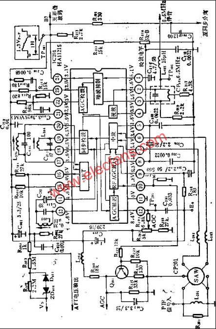 LH11215原理方框圖及外轉電路圖  www.1cnz.cn