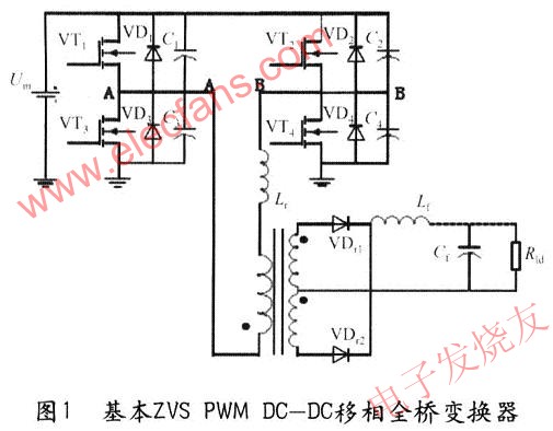 基本ZVS PWM DC—DC移相全橋變換器 www.1cnz.cn