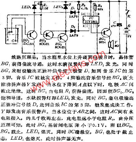 水滿水缺音樂報警電路 www.1cnz.cn