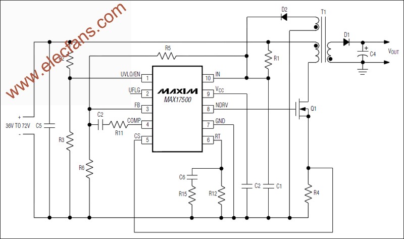 MAX17499/MAX17500電流模式PWM控制器 www.1cnz.cn