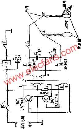 電子打魚器電路  www.1cnz.cn