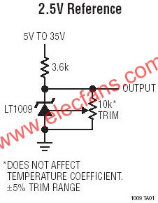 LT1009典型應用電路圖  www.1cnz.cn