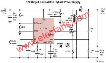 LT3758典型應用電路  www.1cnz.cn