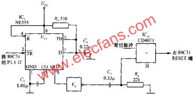 由NE555構成的看門狗電路  www.1cnz.cn