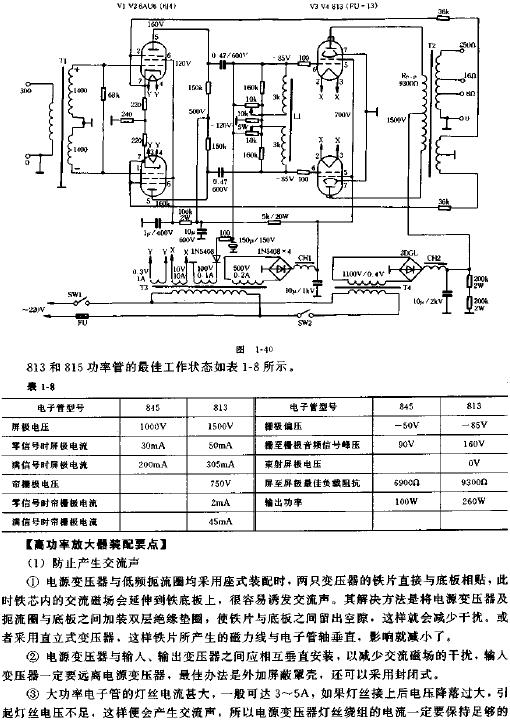 高功率電子管功率放大器電路原理圖  www.1cnz.cn