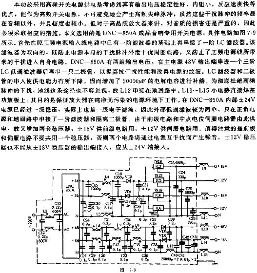 100W開關電源功放的制作