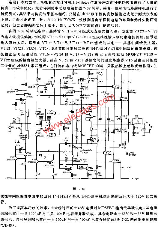 300V/US超高速音頻功放電路圖  www.1cnz.cn