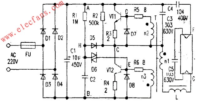 電子鎮流器常見電路 www.1cnz.cn