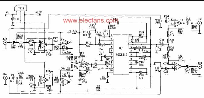 可以產生超重低音的電路圖 www.1cnz.cn