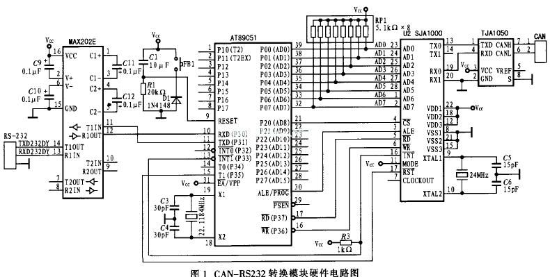 can-rs232轉換硬件電路圖