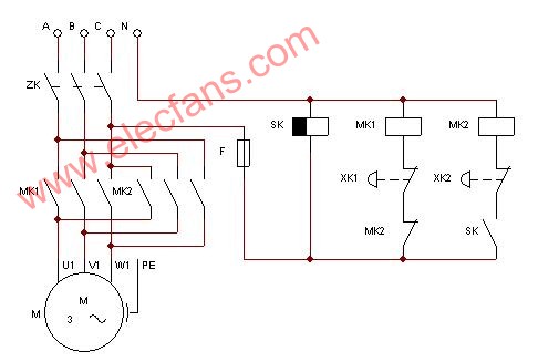 定時控制三相電動閥電路圖 http://www.1cnz.cn