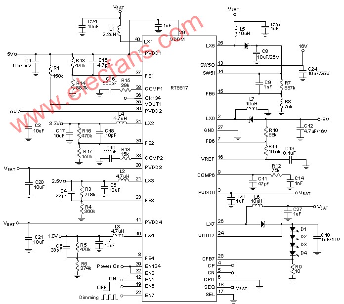 RT9917應用電路