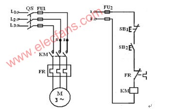 實現電動機點動的控制線路