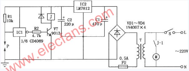 家用增壓水泵保護電路 www.1cnz.cn