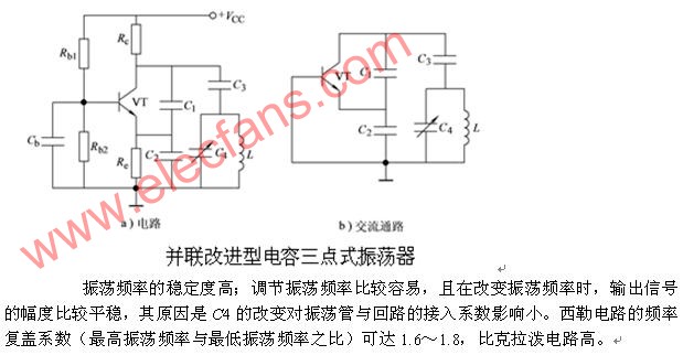 并聯改進型電容三點式振蕩器