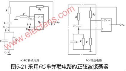 采用RC串并聯電路的正弦波振蕩器電路