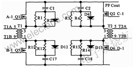 雙管雙正激變換器的原理電路