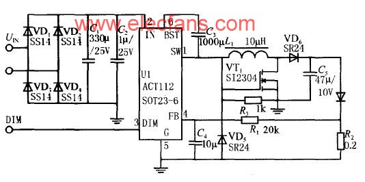 ACT112 降壓-升壓電路(應(yīng)用電路) http://www.1cnz.cn