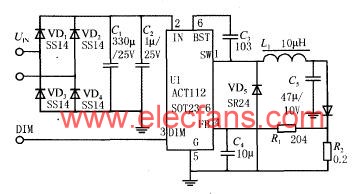 基于ACTl12 的MR16 LED驅(qū)動(dòng)器