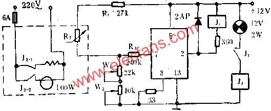 JEC-2組成自動(dòng)恒溫箱電路圖 www.1cnz.cn