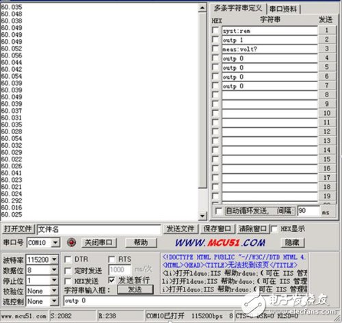 IT6874A測量LED燈參數：60V/20mA 用時約150ms