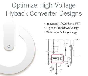 Fairchild發布全球首款1000V集成電源開關