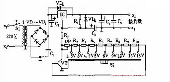 九檔可調(diào)直流電源電路參考設(shè)計